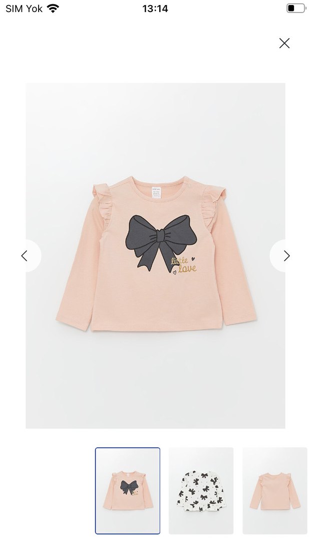 Lc Waikiki Bebek Kız Uzun Kollu Fiyonklu 2'li Takım - Görsel 5