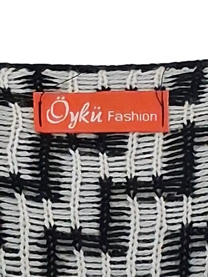 Zebra Desenli Uzun Kollu Triko Elbise - Görsel 3