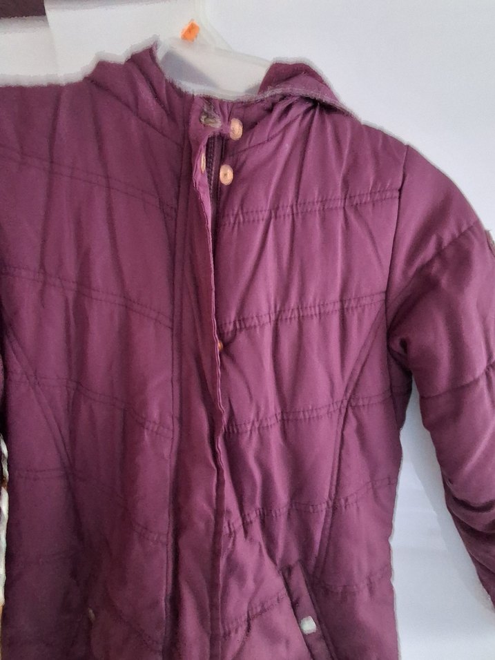 Bordo Düğmeli Çocuk  Kabanı - Görsel 3