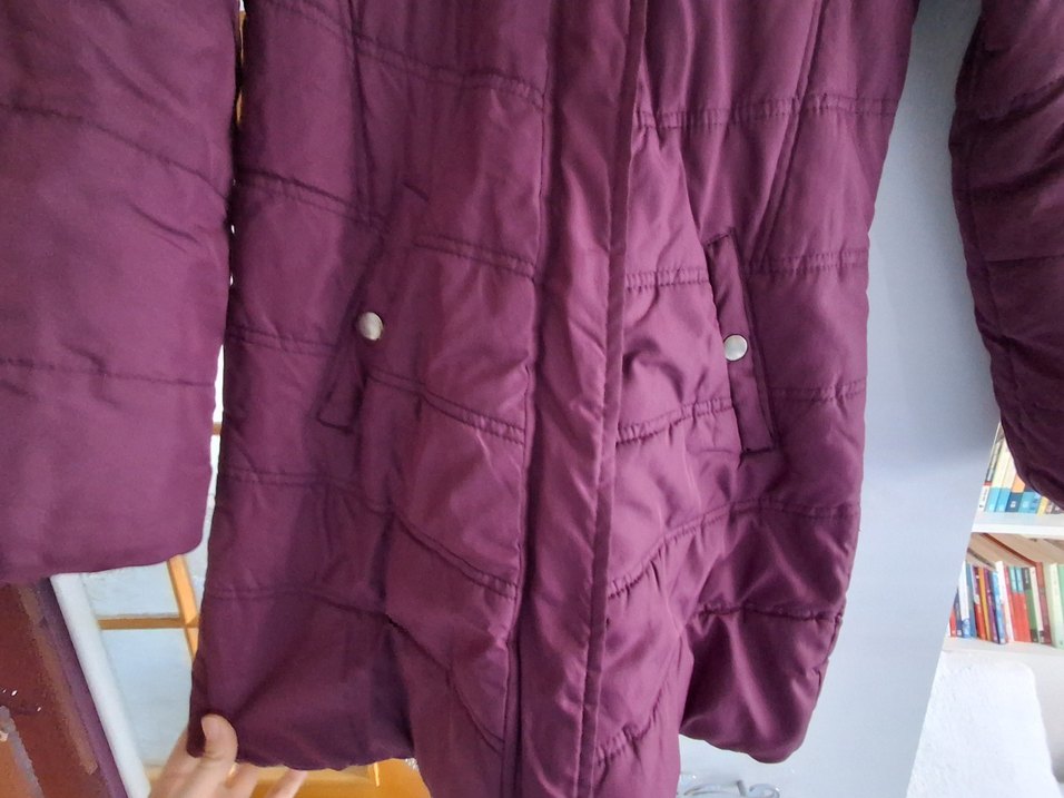 Bordo Düğmeli Çocuk  Kabanı - Görsel 2