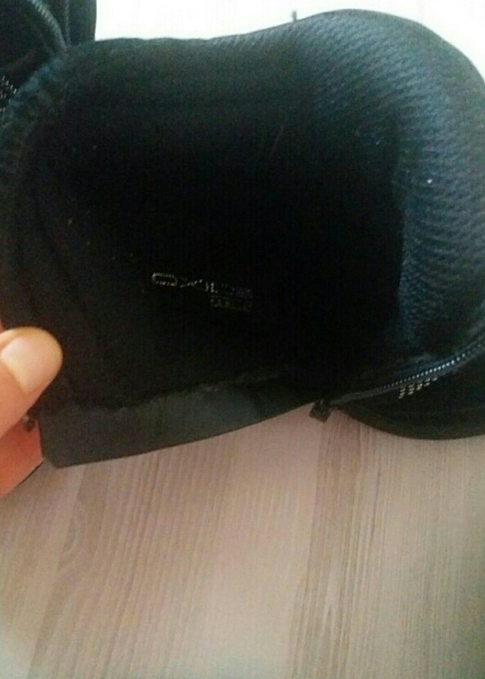 Bayan dolgu topuk içi yünlü süet bot - Görsel 4