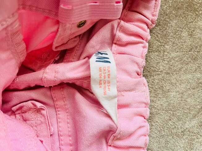 4 Yaş Beden Tatlı toz pembe çocuk coton pantolon