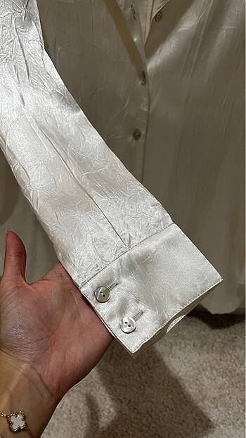 Tiny marka saten beyaz gömlek - Görsel 5