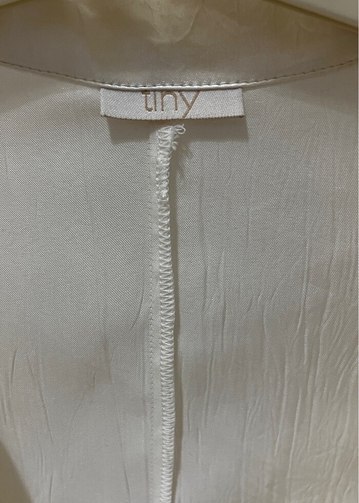 Tiny marka saten beyaz gömlek - Görsel 2