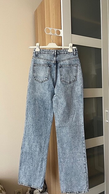 34 Beden mavi Renk Straight fit pantolon
