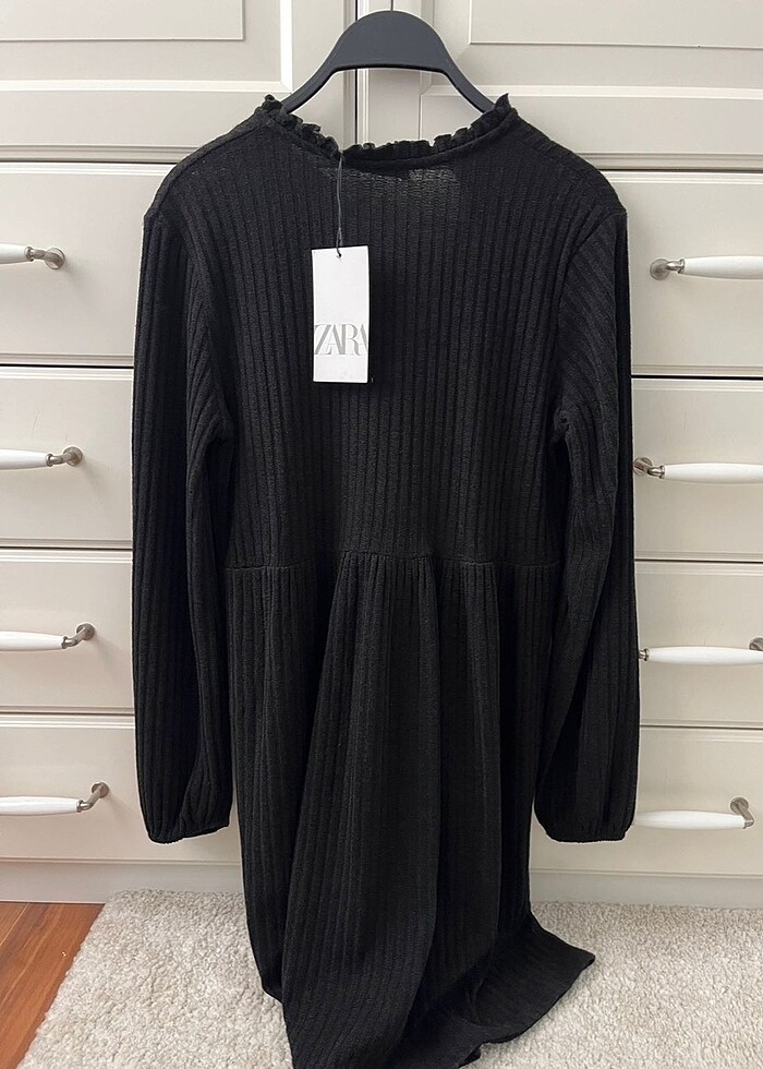 Zara siyah triko elbise - Görsel 5