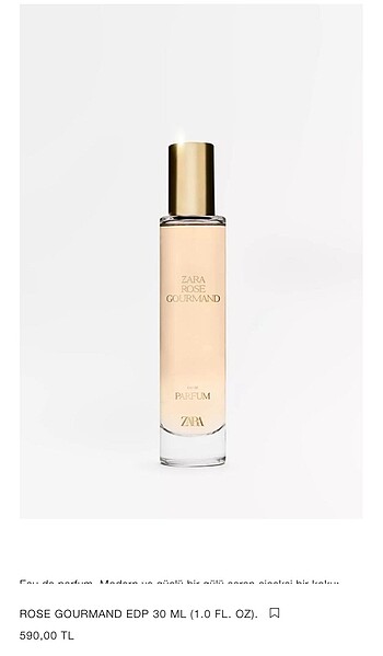 Zara rose gourmant parfüm