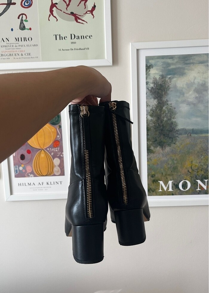 Zara siyah topuklu bilekte bot - Görsel 2