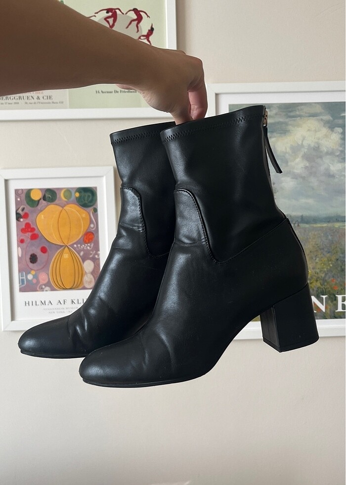 Zara siyah topuklu bilekte bot - Görsel 3