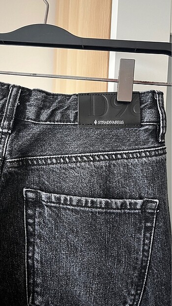 36 Beden siyah Renk D96 crop straight jean stradivarius