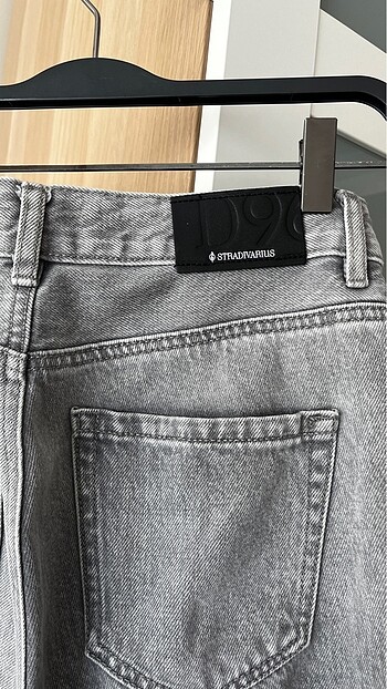 36 Beden gri Renk D96 gri crop jean straight