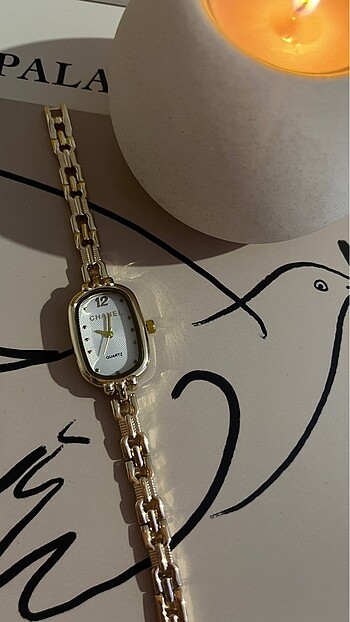 Beden altın Renk Gues chanel vintage saat çelik