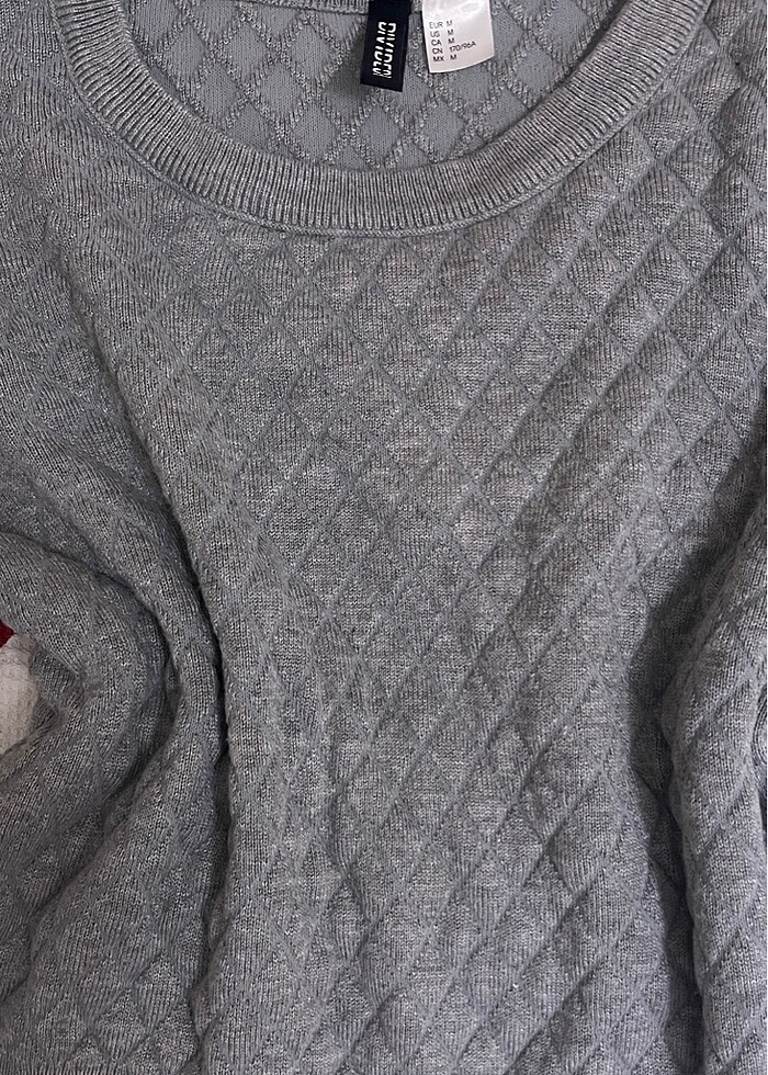 Gri kazak crop - Görsel 3