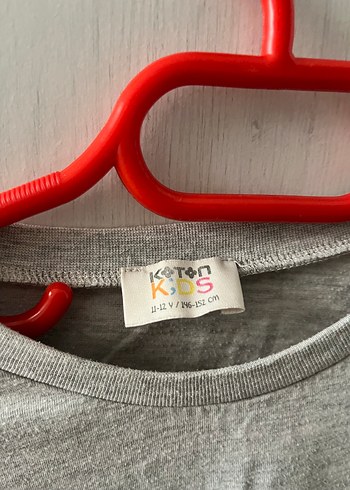 Gri Baskılı Kız Çocuk Kısa Kollu Tişört - Görsel 3