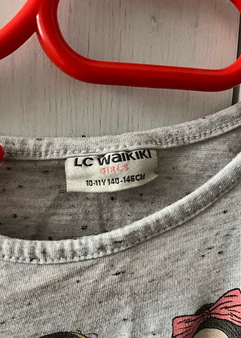 Kız Çocuk Gri Baskılı Kısa Kollu Tişört - Görsel 3