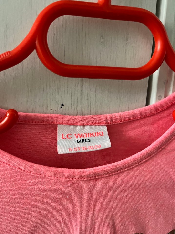 Pembe Baskılı Kız Tişörtü - Görsel 3