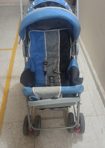 Mavi ve Gri Bebek Arabası