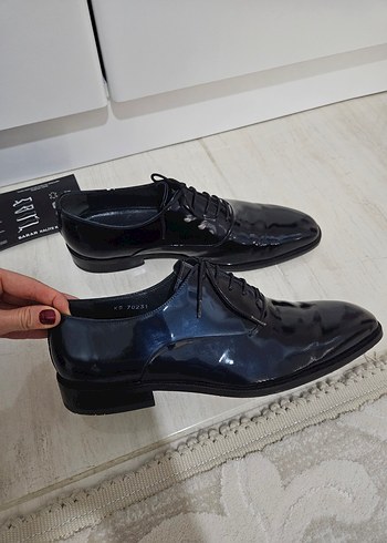 SARAR lacivert rugan Klasik Ayakkabı - Görsel 2