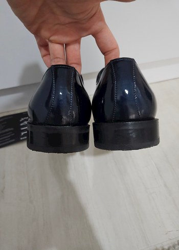 SARAR lacivert rugan Klasik Ayakkabı - Görsel 3