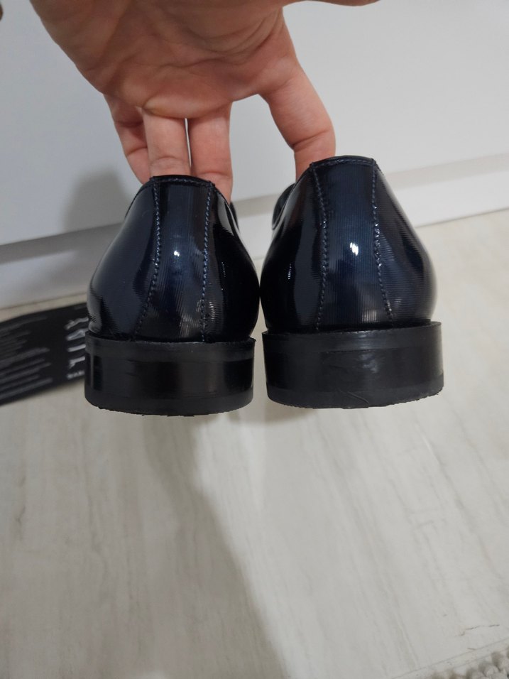 SARAR lacivert rugan Klasik Ayakkabı - Görsel 3