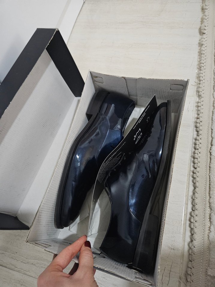 SARAR lacivert rugan Klasik Ayakkabı - Görsel 5