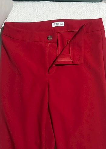Kadın Kırmızı Kumaş Pantolon - Görsel 2