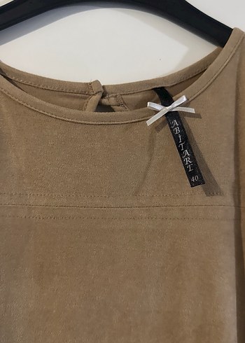 Bej Süet Salaş Kadın Elbise - Görsel 2