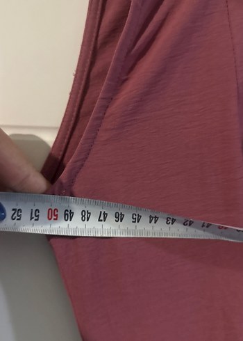 Kuşaklı gül kurusu Kadın Uzun Elbise - Görsel 7