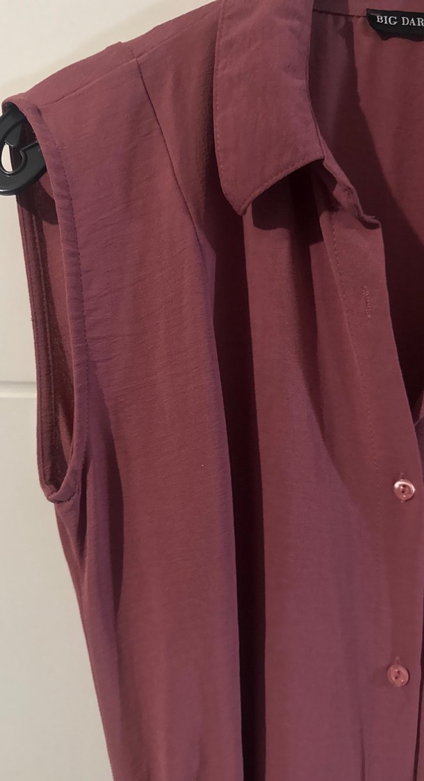 Kuşaklı gül kurusu Kadın Uzun Elbise - Görsel 5