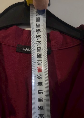 Bordo Düğmeli gömlek Elbise - Görsel 5