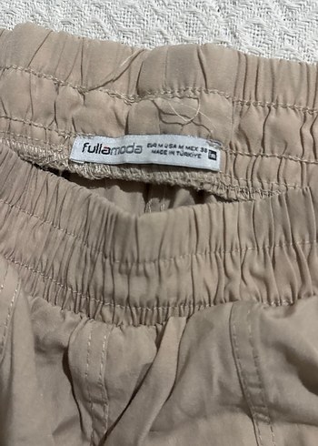 Bej Rahat Kesim Keten Kadın Pantolon - Görsel 4