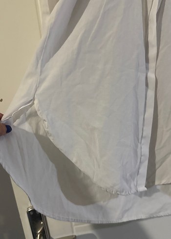 Düğmeli Beyaz  Kadın Gömlek - Görsel 2