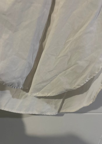 Düğmeli Beyaz  Kadın Gömlek - Görsel 3