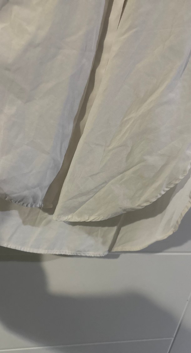 Düğmeli Beyaz  Kadın Gömlek - Görsel 3