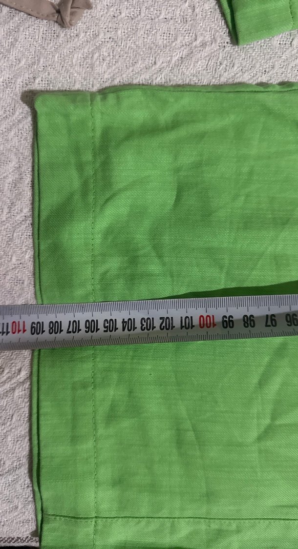 Yeşil Keten bol kesim Kadın Pantolon - Görsel 4