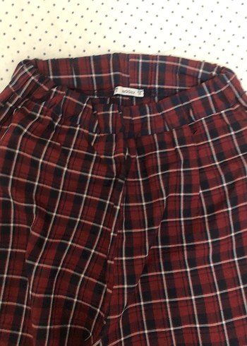 Bordo Ekoseli Erkek Pijama Altı - Görsel 3