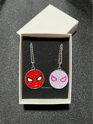 Spiderman çift kolyesi