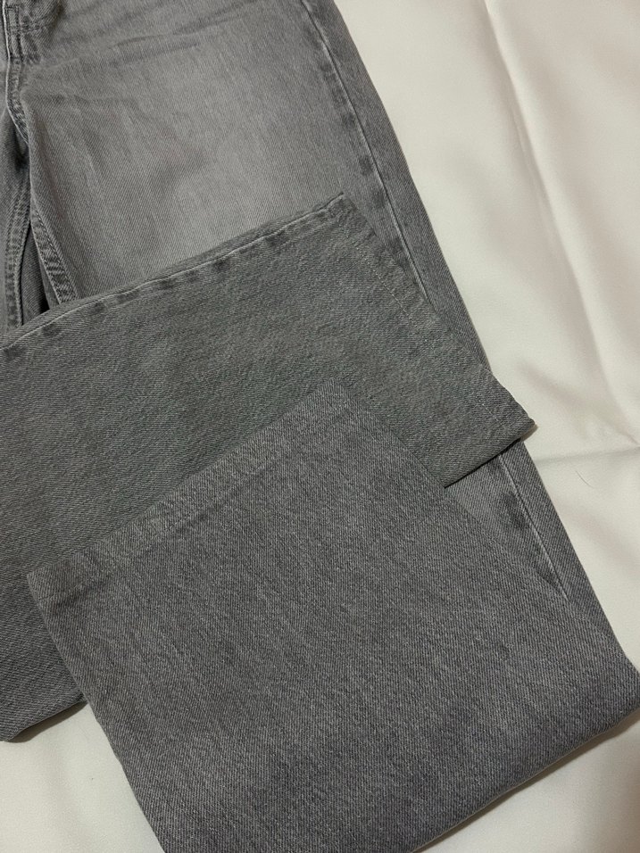 Zara Gri Düğmeli Kadın Jean - Görsel 5