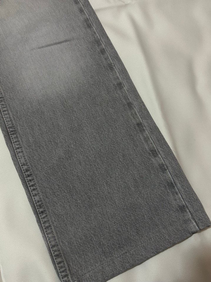 Zara Gri Düğmeli Kadın Jean - Görsel 3