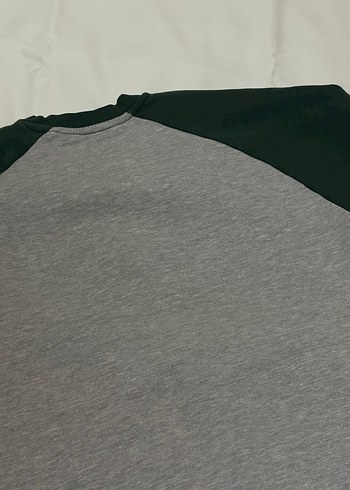 Gri Haki Yeşil Raglan Kollu Unisex Sweatshirt - Görsel 2