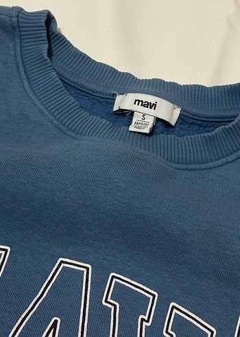 Mavi Baskılı Kadın Sweatshirt - Görsel 2