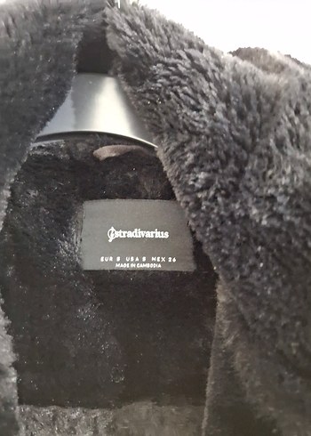 Siyah Kürklü Kadın Midi Ceket - Görsel 5