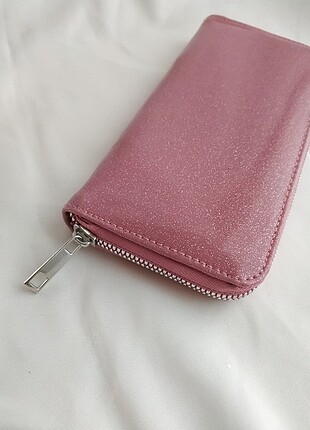 pembe simli cüzdan