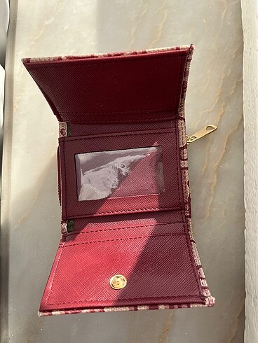  Beden bordo Renk Dior cüzdan