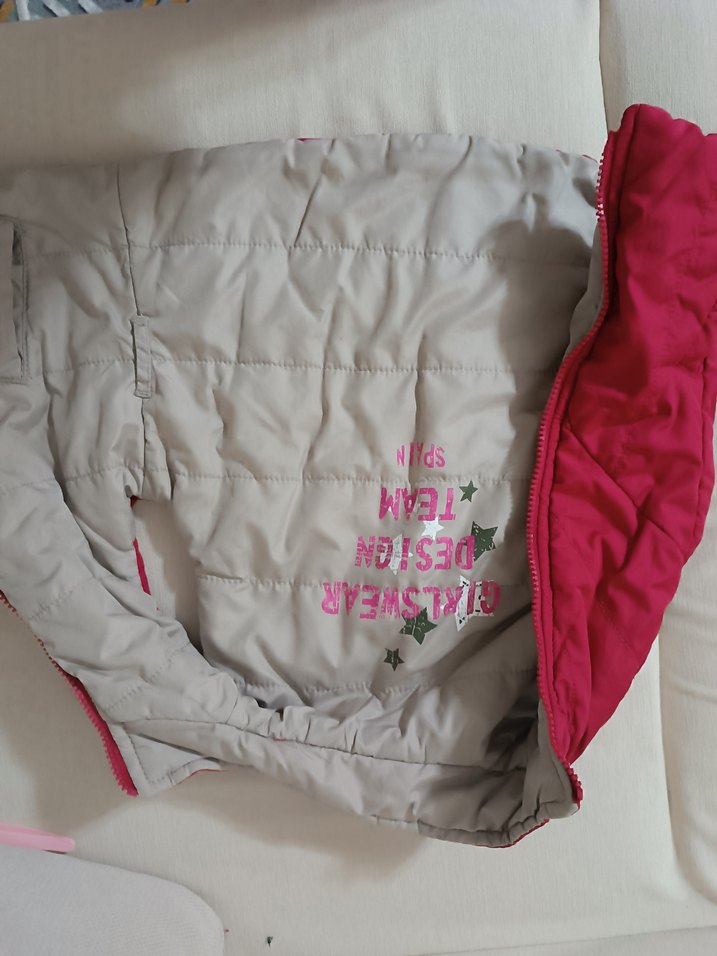 Kız Çocuk Fermuarlı Pembe Polar Yelek - Görsel 3