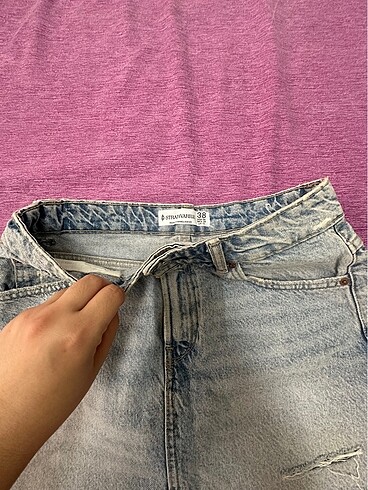 m Beden Stradivarius denim etek