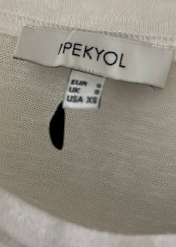 ipekyol Nakışlı Keten Kadın Bluz, Kısa Kollu