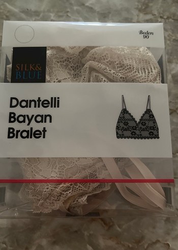 Dantel Detaylı Bej Bralet