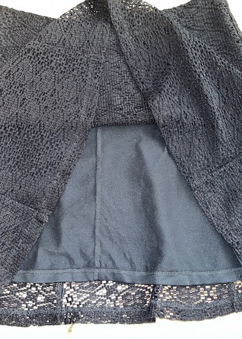 Dantel Detaylı koyu lacivert Midi Hamile Eteği - Görsel 2