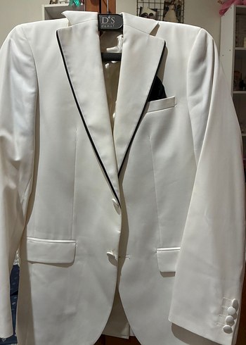 Ds damat Beyaz Erkek Takım Elbise - Görsel 5